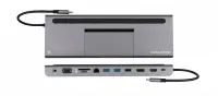 Переходник [91-00015999] Kramer Electronics [KDOCK-4] USB 3.1 тип C вилка на HDMI розетку, VGA розетку, DisplayPort розетку, Ethernet розетку, Аудио розетку. разъемы для карт SD и MicroSD, 2хUSB 3.0 розетку, USB 2.0 розетку и розетку USB 3.1 Type-C для з