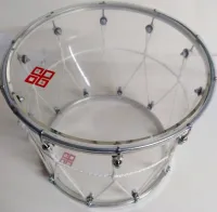 BKA-13Pv Барабан кавказский 13", акрил 31х33см, с верёвкой, прозрачный, Мастерская Бехтеревых