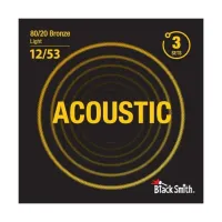 Blacksmith 80/20 bronze light 12/53 3 sets  струны для акуст гитары, 12-53, 80/20 бронза, 3 пачки