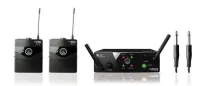 AKG WMS40MINI2INSTRUMENTAL US45A/C (660.700and662.300)-инструментальная радиосистема с 2-мя поясными передатчиками+гитарные шнуры