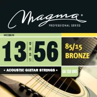 Magma Strings GA150B85 - Струны для акустической гитары 13-56, Серия: Bronze 85-15, Обмотка: круглая, бронзовый сплав 85/15, Натяжение: Medium.