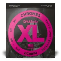 D`addario ecb-81m sale  струны для бас гитары chromes, хром, плоская оплётка, 45-100, medium scale