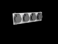 ИМЛАЙТ Панель модульная ПМ08-4SCHUKO(RED) Панель 280х85мм, 8 модулей, с 4 розетками(красные) SCHUKO 2P+E,16 А,250. Применение: Короб модульный КМ / Рамка модульная РМ/ Панель модульная 3U. Цвет — черный.