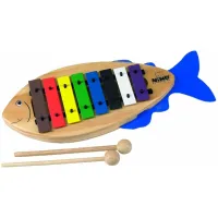 MEINL NINO901 Глокеншпиль в форме рыбы, корпус из сосны, съемные пластинки, 2 палочки