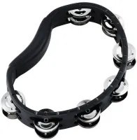 MEINL CTA2S-BK COMPACT WOOD TAMBOURINE, NICKEL PLATED STEEL JINGLES компактный тамбурин, цвет чёрный