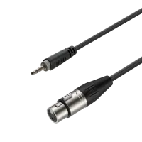 ROXTONE RACC420/0,9 Аудиокабель , D:4mm., 2x0,14mm2, Экр.:95%, (3,5mm Stereo Jack - 3P XLR (F)), 0.9м