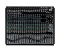 RCF E 24   Микшерный пульт, 18 микрофонных входов + 3 стерео входа, 5 AUX + FX, компрессор на 8-ми микрофонных входах, 4-полосн. полупараметр. EQ.