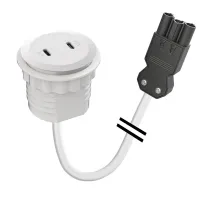 Kondator 935-PM52W-GST- Встраиваемая зарядная станция серии Powerdot 2хUSB-C с кабелем питания GST18i3 (вилка), белая