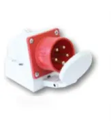 PCE Вилка настенная 32A/400V/3P+E/IP44 с крышкой 524-6d