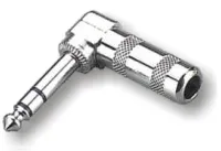 ROXTONE RJ029S Разъем, 6,3mm stereo Male Jack(угловой), цвет: Серебро, Металл