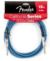 FENDER 15' CALIFORNIA INSTRUMENT CABLE LAKE PLACID BLUE инструментальный кабель 4,5 метра, цвет синий