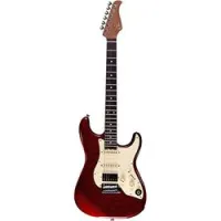 Mooer gtrs s800 red  электрогитара со встроенным процессором, hss, палисандр, красный цвет