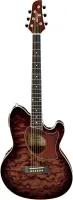 IBANEZ TCM50-VBS-акустическая гитара, цвет санберст, корпус махагон, верхняя дека ясень, гриф махагон, накладка палисандр, 19 ладов, вырез, бридж палисандр