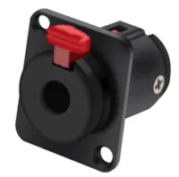 Taverlab C1025-Black - Разъём панельный джек 6.35 "мама", чёрный