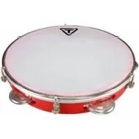 Tycoon tpd-10a r  пандейро 10", 5 пар бубенцов, корпус и мембрана - пластик, цвет красный