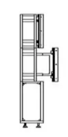 Triolion Floor Mount 55" with Push in/out - Напольное крепление для панелей 55", черный цвет, с механизмом выдвижения