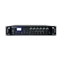 Nusun m-1120  микшер-усилитель 120w, fm-тюнер, mp3, usb, 3 микр+2 aux, 70/100в, 4-16 ом 6 регулир. зон