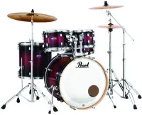 Drum set Pearl Decade Maple DMP905/C261 - Комплект барабанов и стоек в составе: большой барабан 20x16, малый барабан 14x5.5, томы 10x7 и 12x8 и напольный том 14x14. Корпуса толщиной 5.4 мм из шести cлоев клена. Набор оборудования HWP-830 в комплекте. Цвет