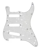 GEWA 558.023 Накладка пикгард для электрогитары стиль Stratocaster 3 single датчика, жемчужно-белая. 3х слойная, Partsland