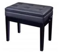 HY-DX16-GLOSS-BLACK Банкетка, черный/черный, искусственная кожа, Rin
