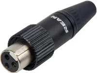 Rean RT3FCT-B кабельный разъем mini XLR female 3 контакта,винтовой замок