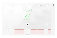 Crestron TSW-1070-GV-W-S, 10.1-дюймовая настольная cенсорная панель бронирования и управления для настенного монтажа и правительственых учереждений, цвет белый