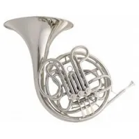 Gebr. stolze hr-130ds  валторна f/ bb, корпус и раструб-латунь, раструб съёмный 315мм. , посеребрённая