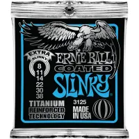 Ernie Ball 3125 струны для эл.гитары Coated Electric Titanium RPS Extra Slinky (8-11-14-22-30-38) покрытые спец. сплавом