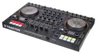 DJ контроллер [25221] Native Instruments [Traktor Kontrol S4 Mk3] 4-х канальный, для Traktor Pro, 2 цветных дисплея, 16 RGB пэдов, 24бит/96кГц, 2 стерео phono/line входа, 2 стерео line выхода, 2 mic входа, 2 стерео выхода, 2 выхода на наушники, USB-хаб