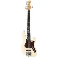 Fgn expert mighty jazz emj5-al-r awh  5-стр. бас-гитара, jazzbass, ольха/ клен/ палисандр, кейс, белый