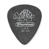 Dunlop 488p060 Tortex Pitch Black Standard 12pack