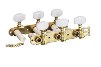 PP-B05 комплект колков 3+3 типа Grover, закрытый механизм, черные бутоны, хромированные, Smiger