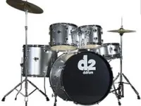 dDrum D2 BS(Brushed Silver) (Уценка)  ударн. уст. (22"BD, 16"FT, 10"TT, 12"TT, 14"SD)с компл. тарелок(14"HH