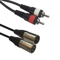 ADJ AC-2XM-2RM/1,5  Шнур  2XLR M-2 RCA 1,5 метра