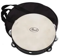 Concert tambourine Pearl Elite PETM-20 - 10 inch tambourine with 16 steel plates in two rows
