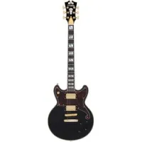 D'angelico deluxe brighton sb  электрогитара с кейсом, hh, t-o-m, цвет черный