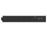 ABL 2M400505- Розеточная станция серии UDM с 5 розетками, 1xUSB-А, 1xUSB-C и 2xRJ45 Cat6A, черная