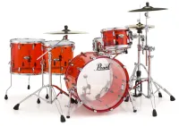 PEARL CRB524FP/C731 - (CRB2216BX/C731 / CRB1615F/C731 / CRB1413F/C731 / CRB1208T/C731) -  акриловая барабанная установка Crystal Beat.Цвет - рубиново-красный.