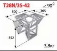 ИМЛАЙТ T28N/35-42 Стыковочный узел для 4-х ферм под 90 градусов, d28х2 \ d16х2мм.