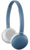 Headphones with mic JVC HA-S20BT-A - Беспроводные легкие мониторные наушники-гарнитура Bluetooth с драйвером 30.7 мм. Цвет дымчатый синий