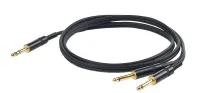 PROEL CHLP210LU3 - инсертый кабель,  6.3 джек стерео <-> 2 х 6.3 джек моно, длина - 3м