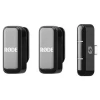 Rode wireless micro usb-c ультракомпактная двухканальная беcпроводная петличная система. цвет черный