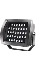 DELTA 8-B HEAD FULL WHITE SPOT lens Black  Архитектурный прожектор WASH, 36 x Full White LEDs, 16128 Lum, управление через контроллер Z40 (до 4-x приборов), оптика 10 ‘, DMX 512, 250 Вт, IP65, 459*337*154 mm, 9 kg