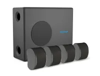 CVGAUDIO SUBSET-BL / NUT 3:8 - Профессиональный пассивный комплект из сабвуфера и четырех сателлитов, Hi-Pass / Low-pass пассивные фильтры, 200W (max) / 4ohm, цвет черный