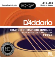 Комплект струн для акустической гитары D'Addario EXP42 Resophonic