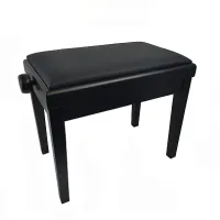 Artist PB-023MBL Банкетка деревянная, с регулировкой высоты, цвет черный матовый, кожзам, высота 48-57см