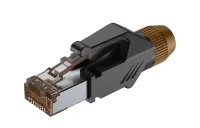 ROXTONE RJ45C5E-PH-BN Ethernet Разъем RJ45(часть A)  CAT5e, Диаметр проводника: 0,9-1,0мм, 150 МГц, макс. AWG26, металлический зажим, с удобным держателем сердечника провода (деталь B), с нейлоновым защитным корпусом (деталь C) со специальной системой заж