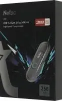Флеш-накопитель Netac US9 NT03US9C-256G-32TA USB3.2 256GB,up to 900MB/1000MB/s black