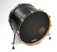 Evans bd22ronx  22" eq3 onyx resonant перед. пластик для бас бар. однослойн. черн. с демп. кольцом