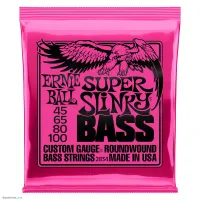 ERNIE BALL 2834 Nickel Wound Slinky Super 45-100 - Струны для бас-гитары